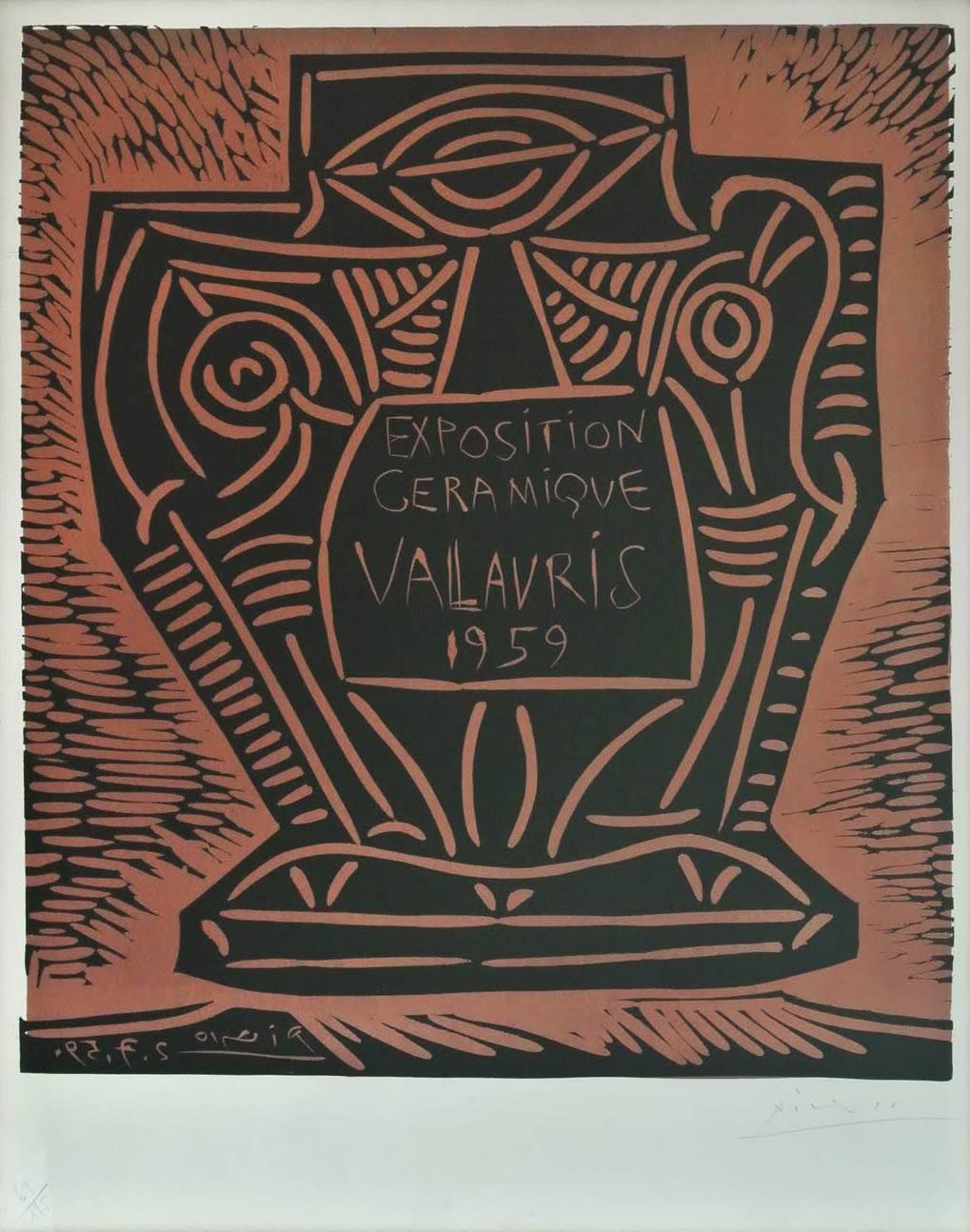 Pablo Picasso Still-Life Print - Exposition Ceramique Vallauris 1959 II