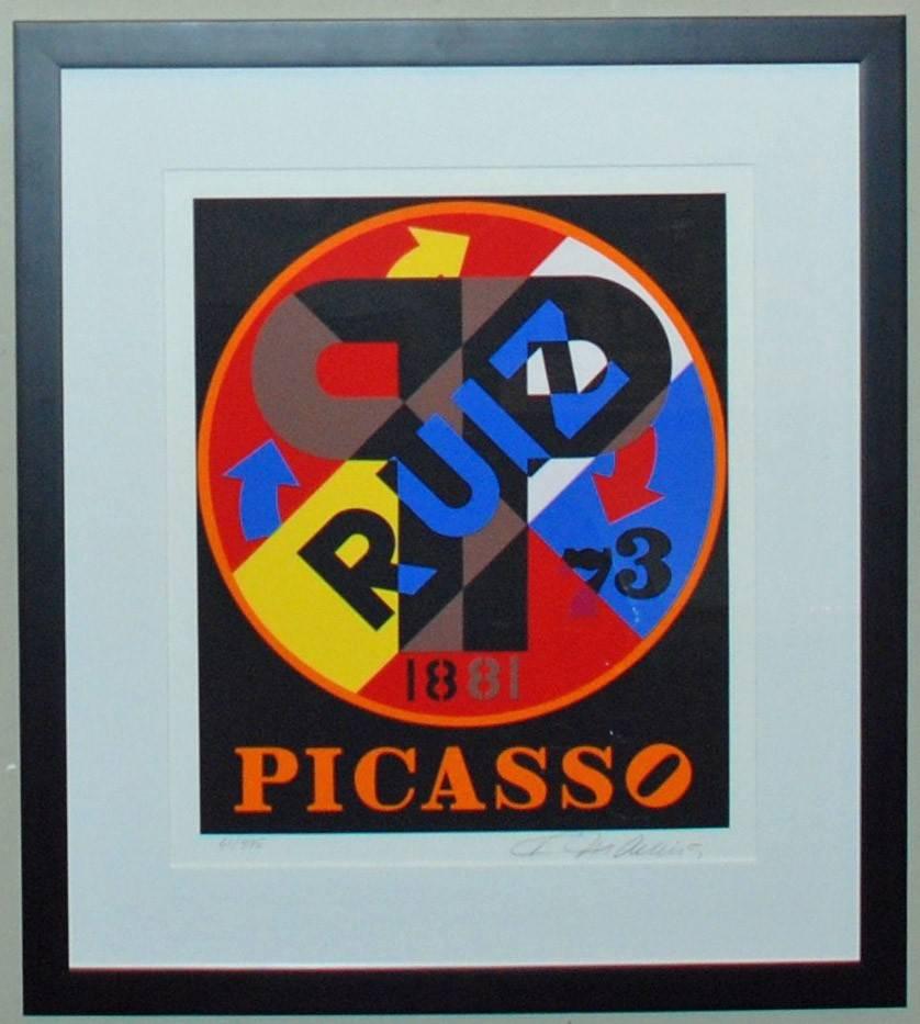 Robert Indiana Abstract Print - Picasso