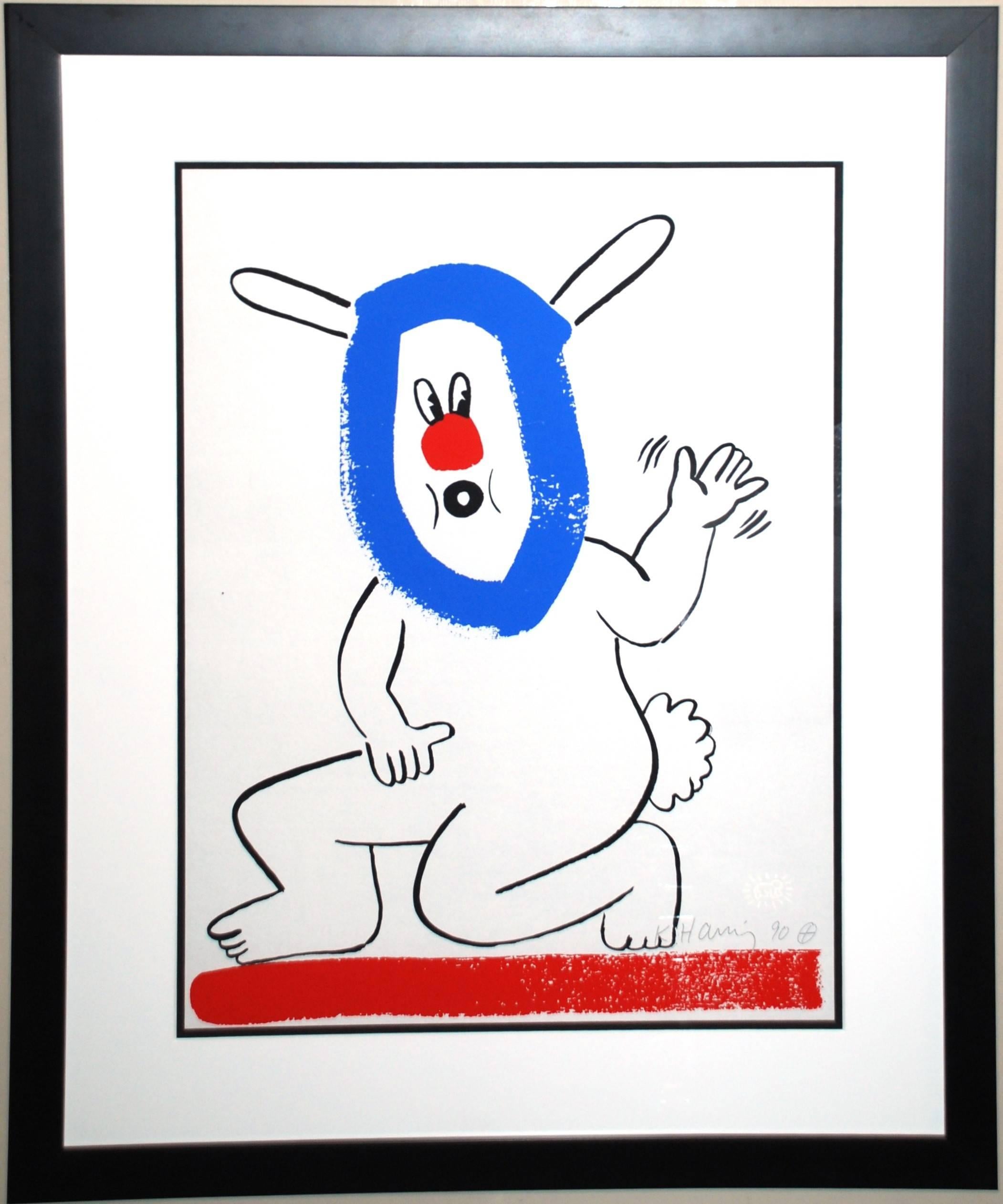 Plate 18, The Story of Red and Blue - Print by Keith Haring