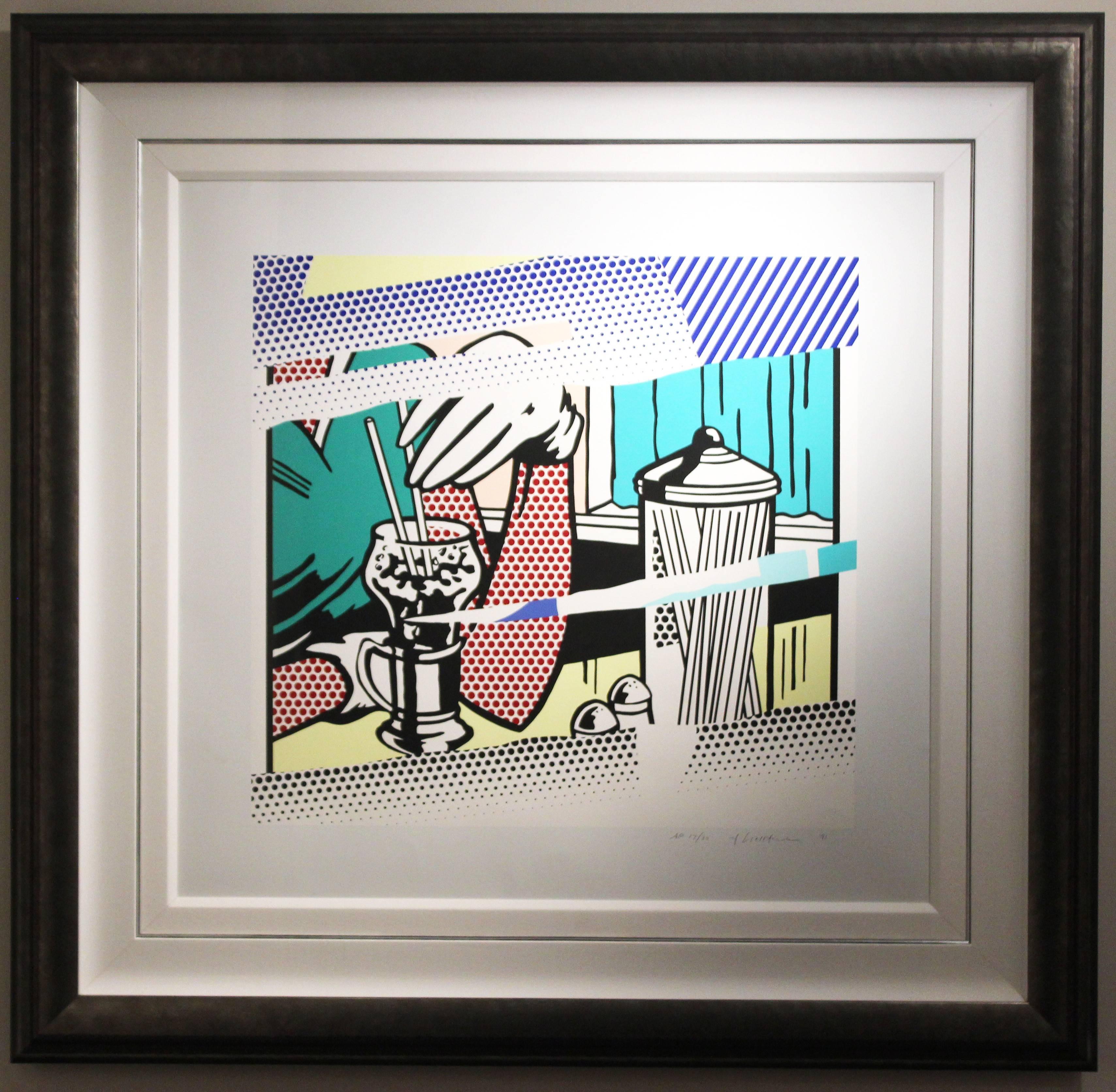 Reflections on Soda Fountain - Print by Roy Lichtenstein