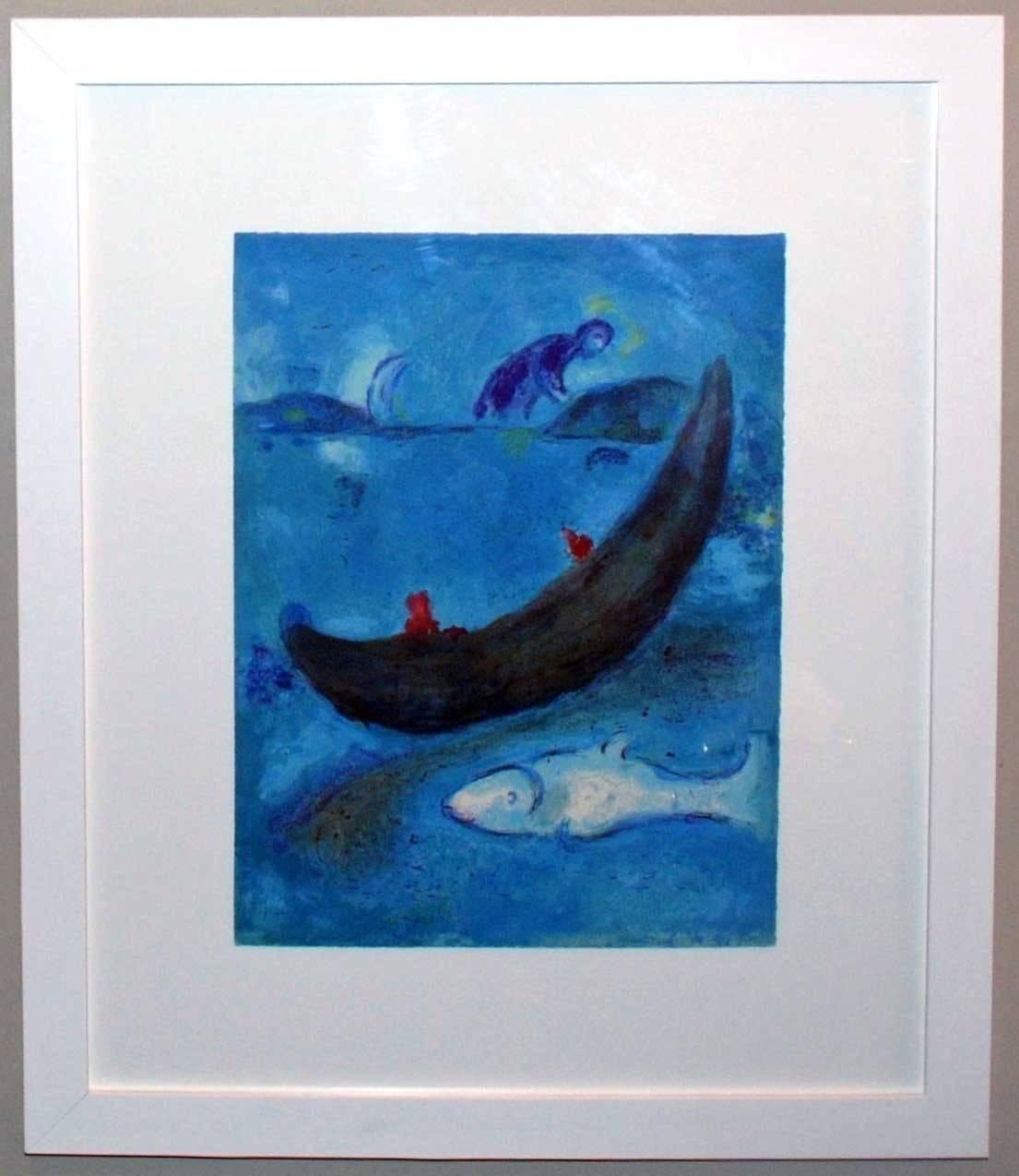 The Dead Dolphin and the Three Hundred Drachmas, from Daphnis and Chloe - Print by Marc Chagall