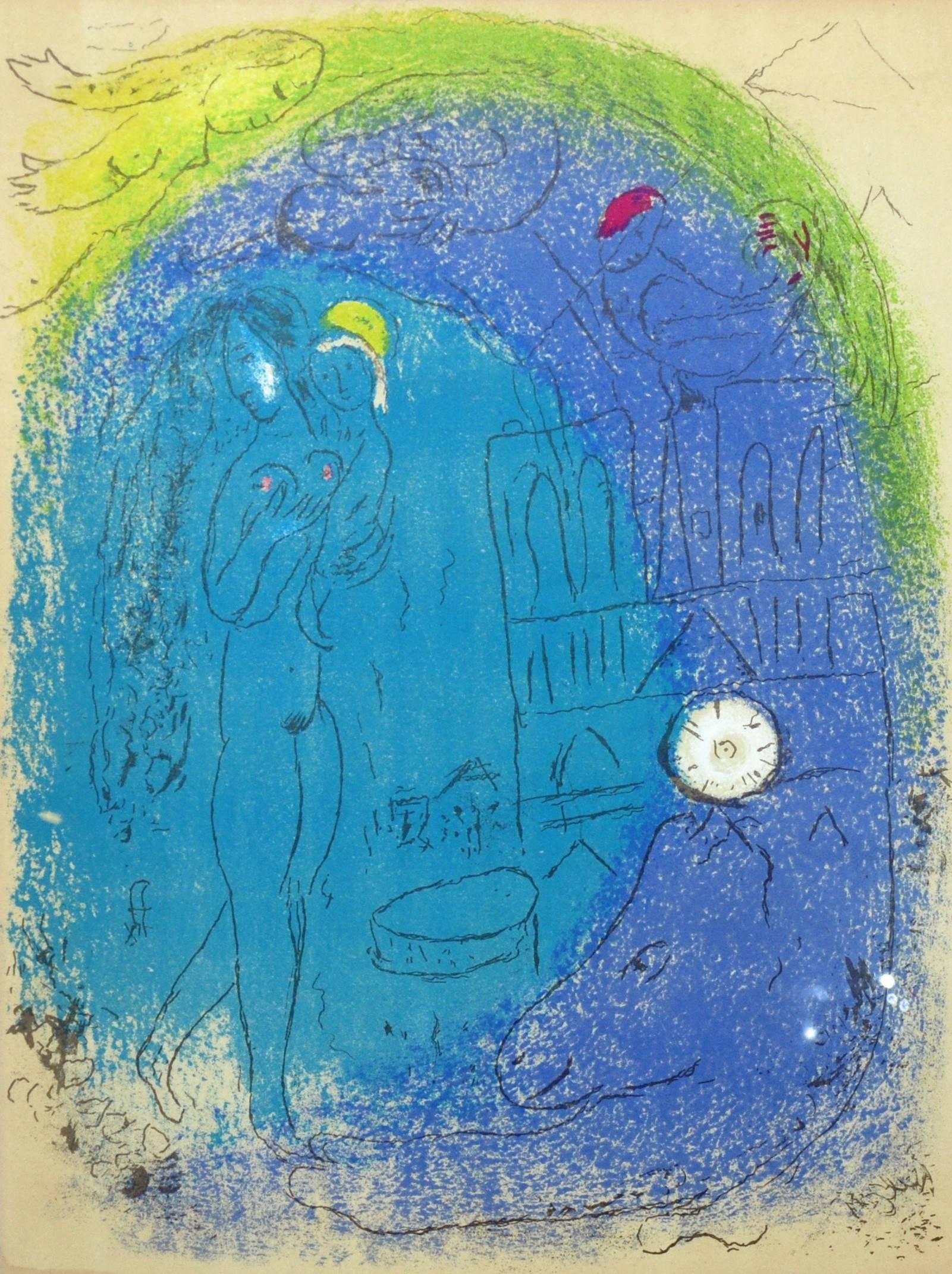 Mother and Child before Notre Dame - Print by Marc Chagall