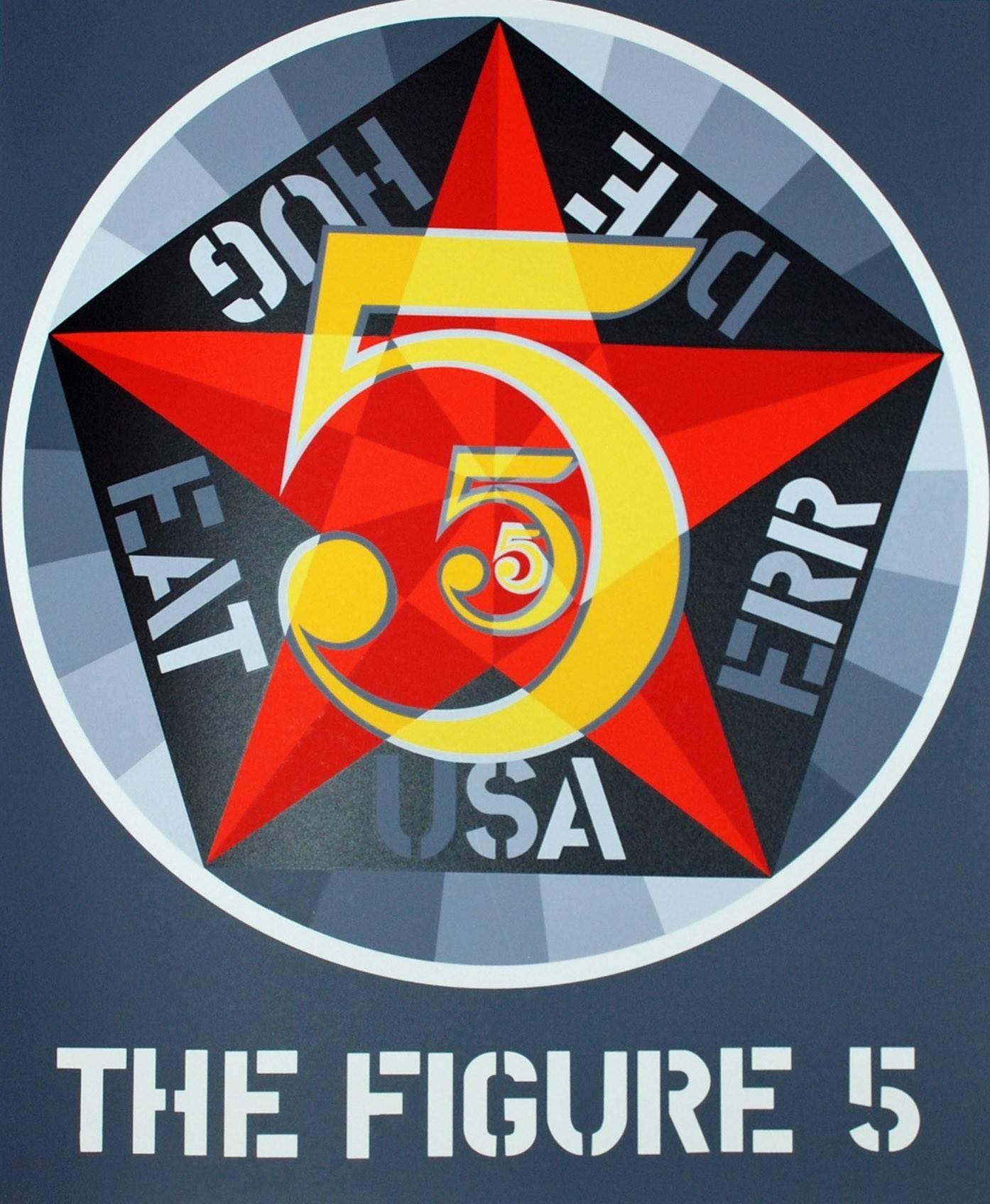 Robert Indiana Abstract Print - The Figure Five, from The American Dream