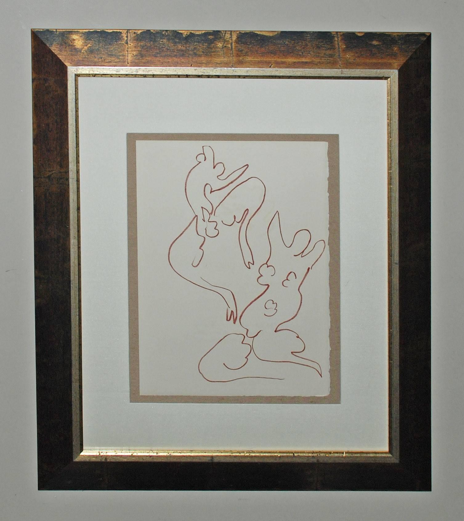 Henri Matisse Figurative Print - Plate LVIX, from Florilege des Amours de Ronsard