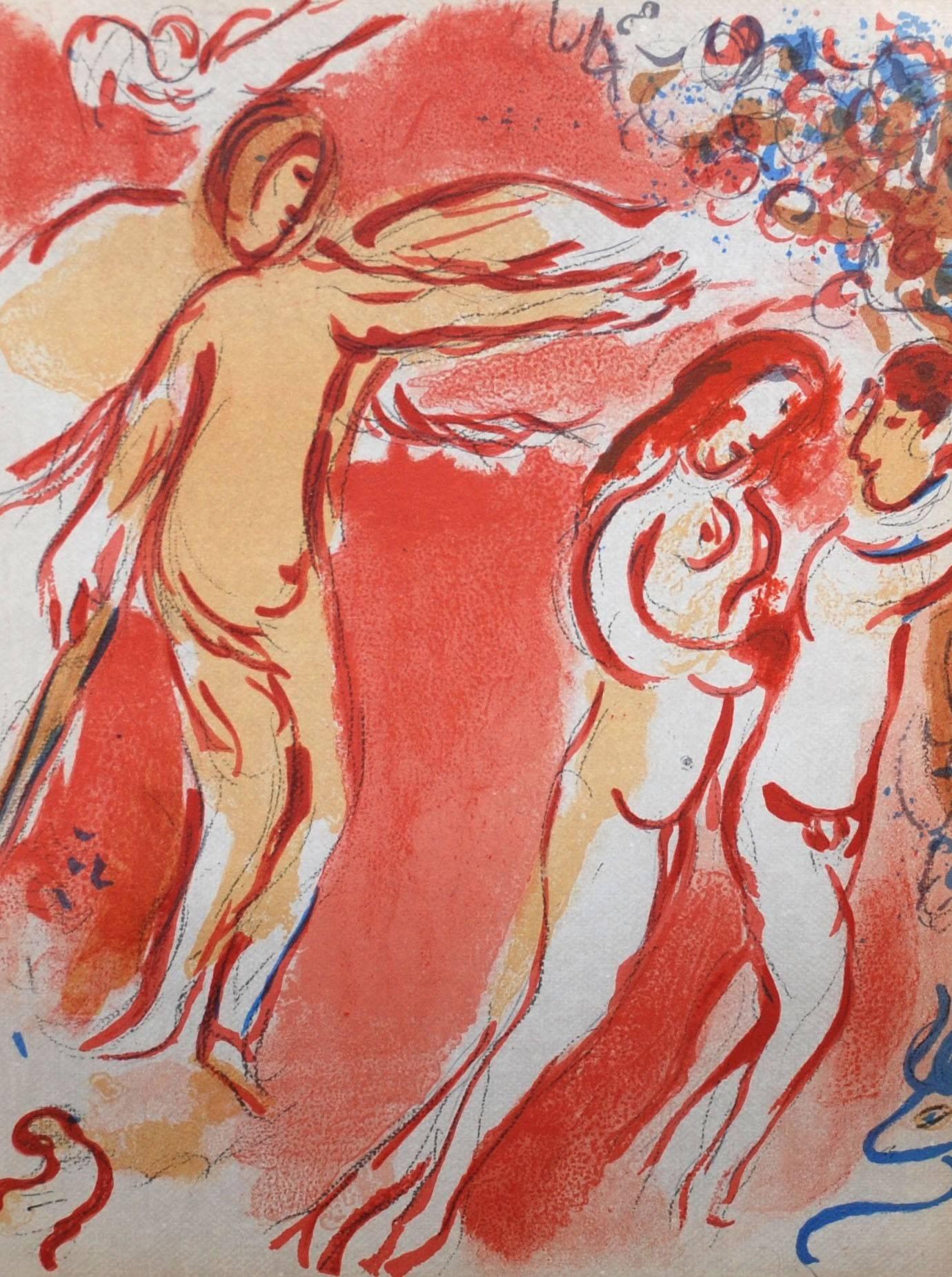 Adam and Eve Are Banished from Paradise - Print by Marc Chagall