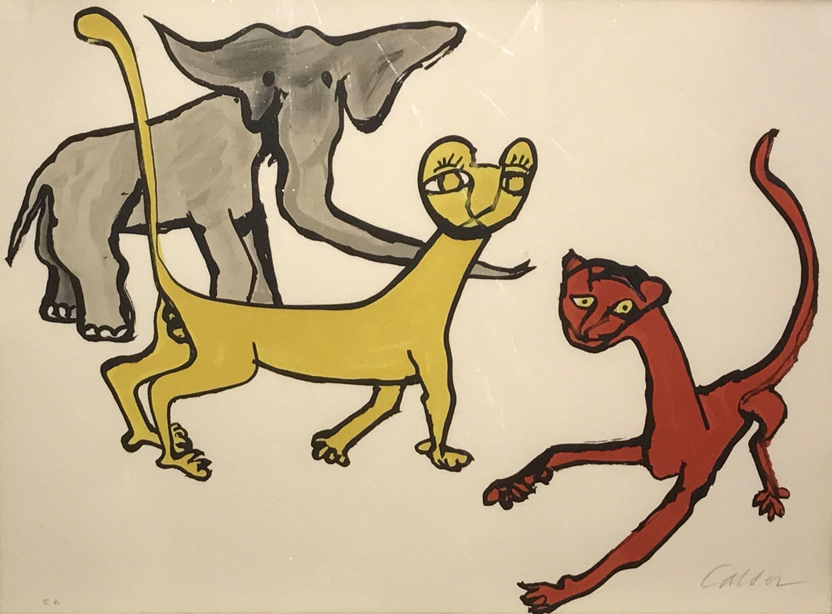 Alexander Calder Animal Print - Animals, from Our Unfinished Revolution