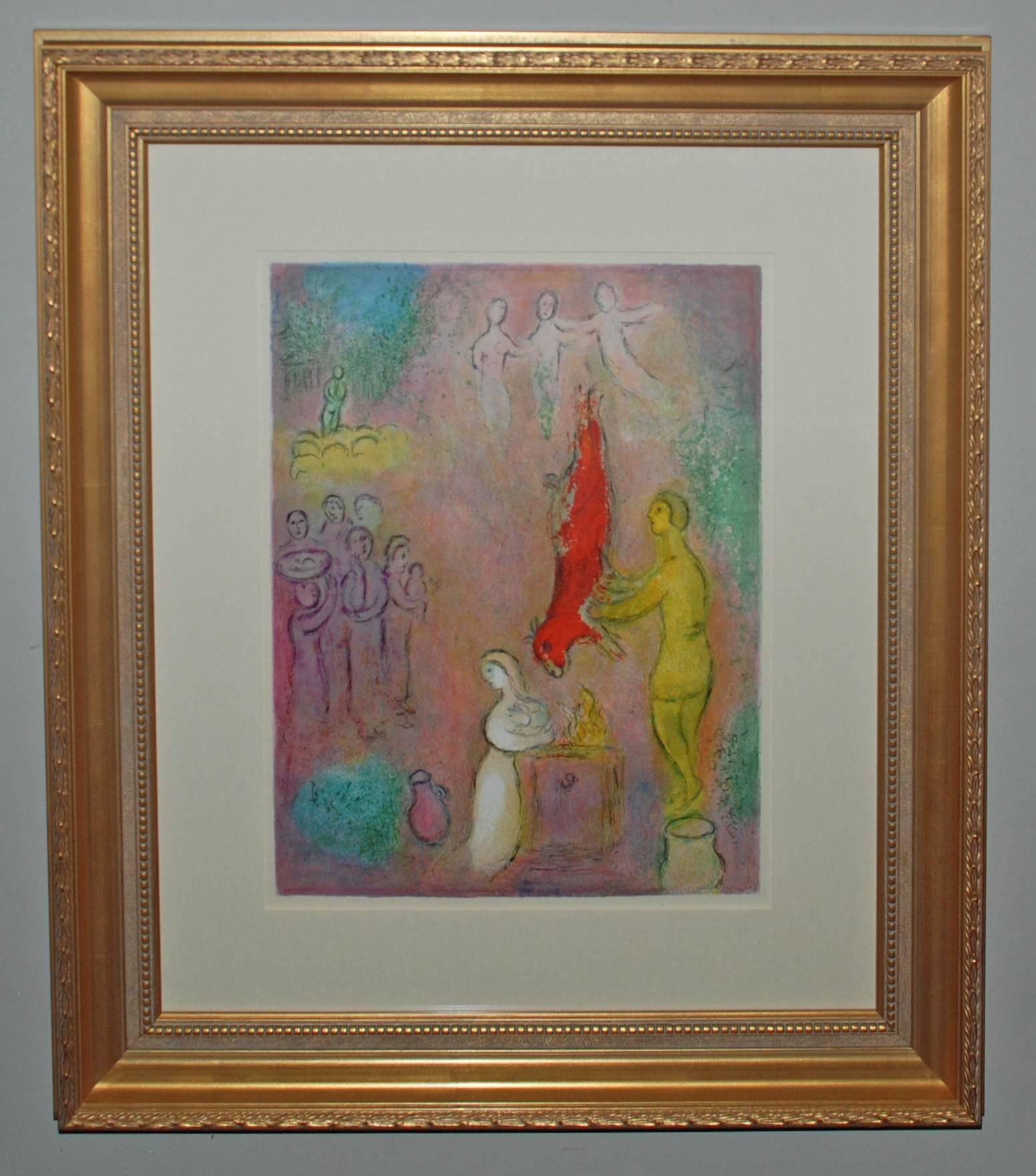 Sacrifices Made to the Nymphs - Print by Marc Chagall