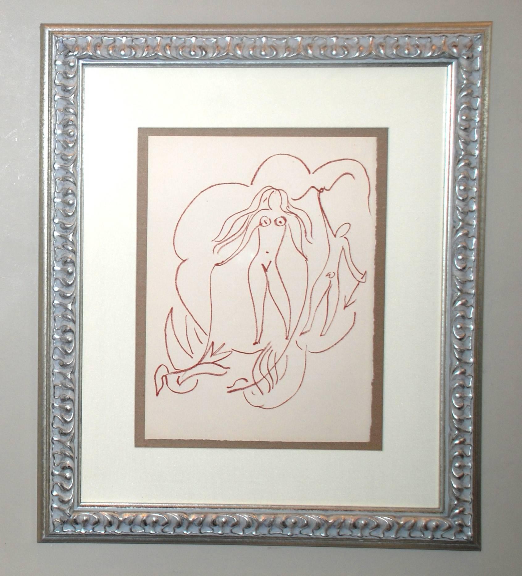 Henri Matisse Nude Print - Plate XL, from Florilege des Amours de Ronsard