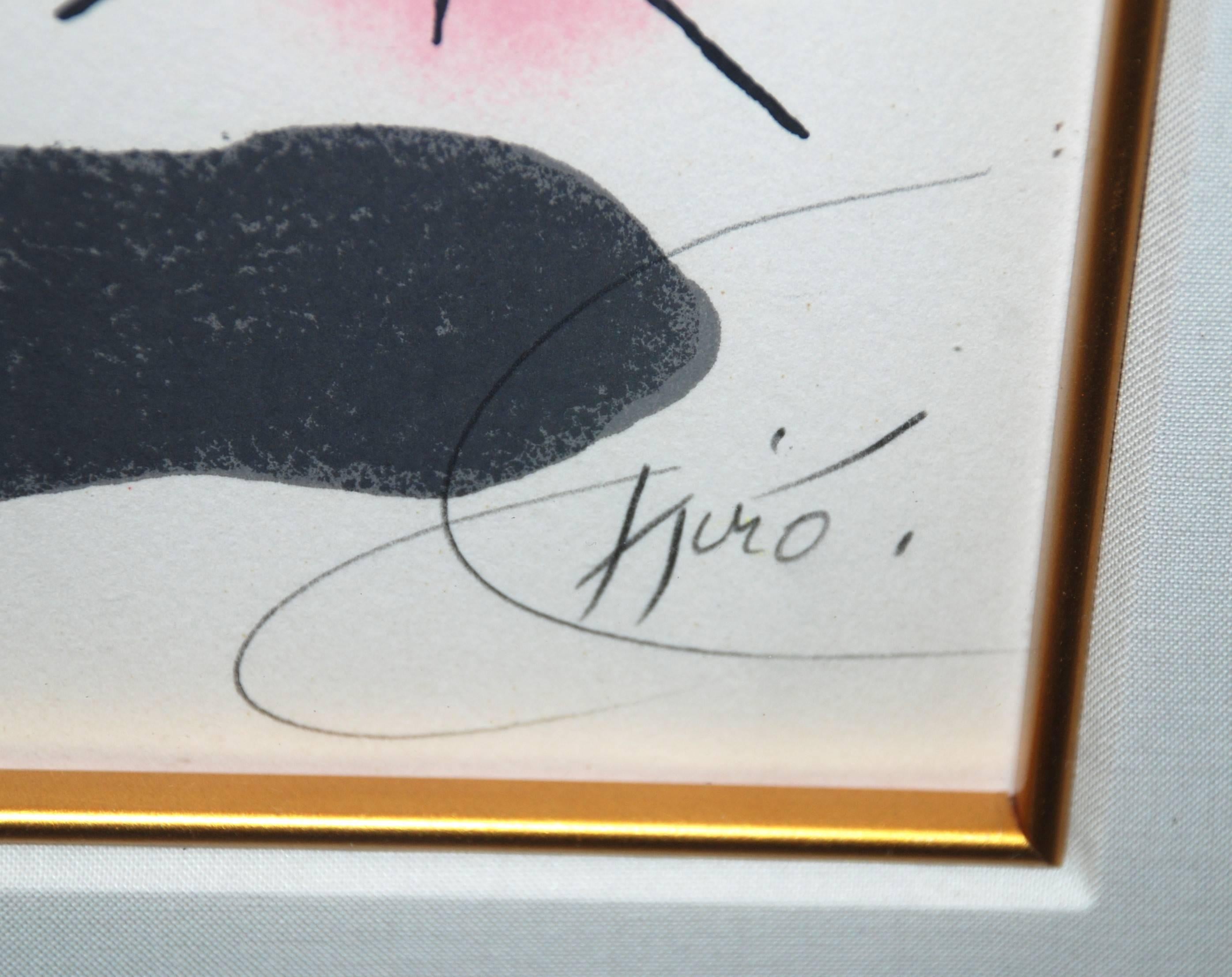 La Japonaise - Gray Abstract Print by Joan Miró