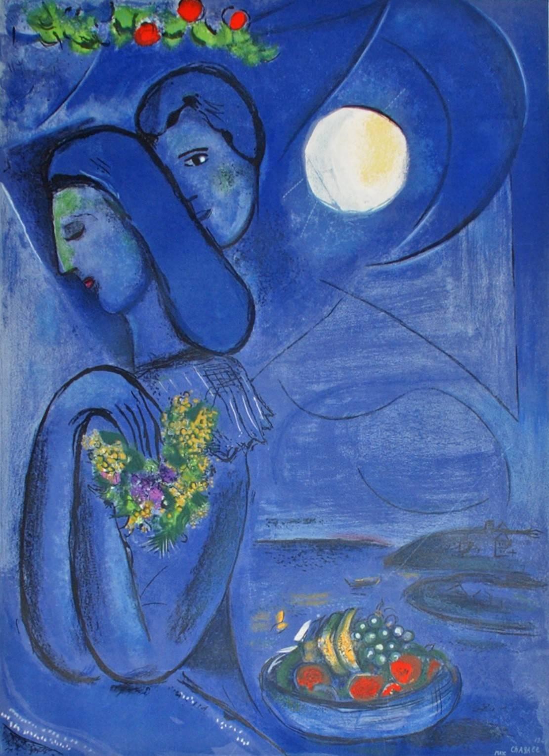 (after) Marc Chagall Portrait Print - Saint Jean Cap-Ferrat