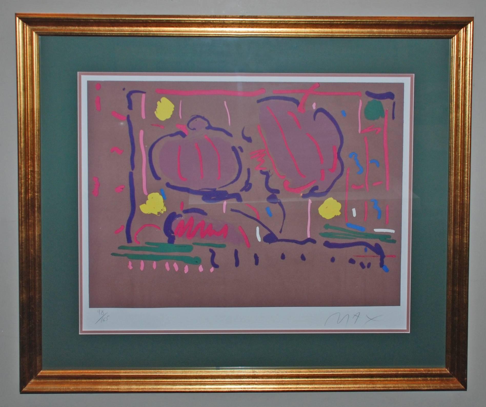 Peter Max Still-Life Print - Earth Flowers