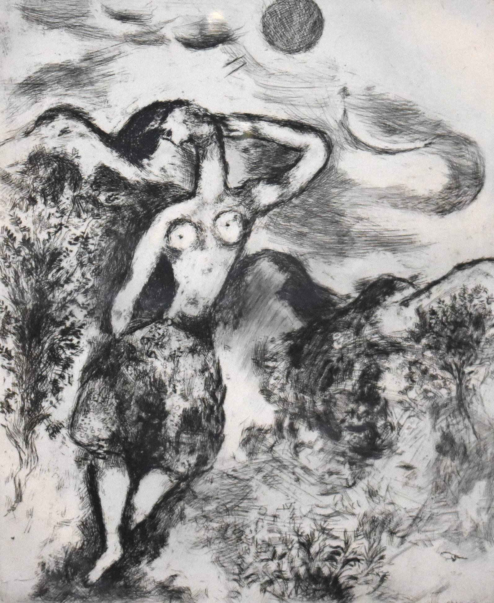 Marc Chagall Figurative Print - The Mouse Metamorphoses to a Girl