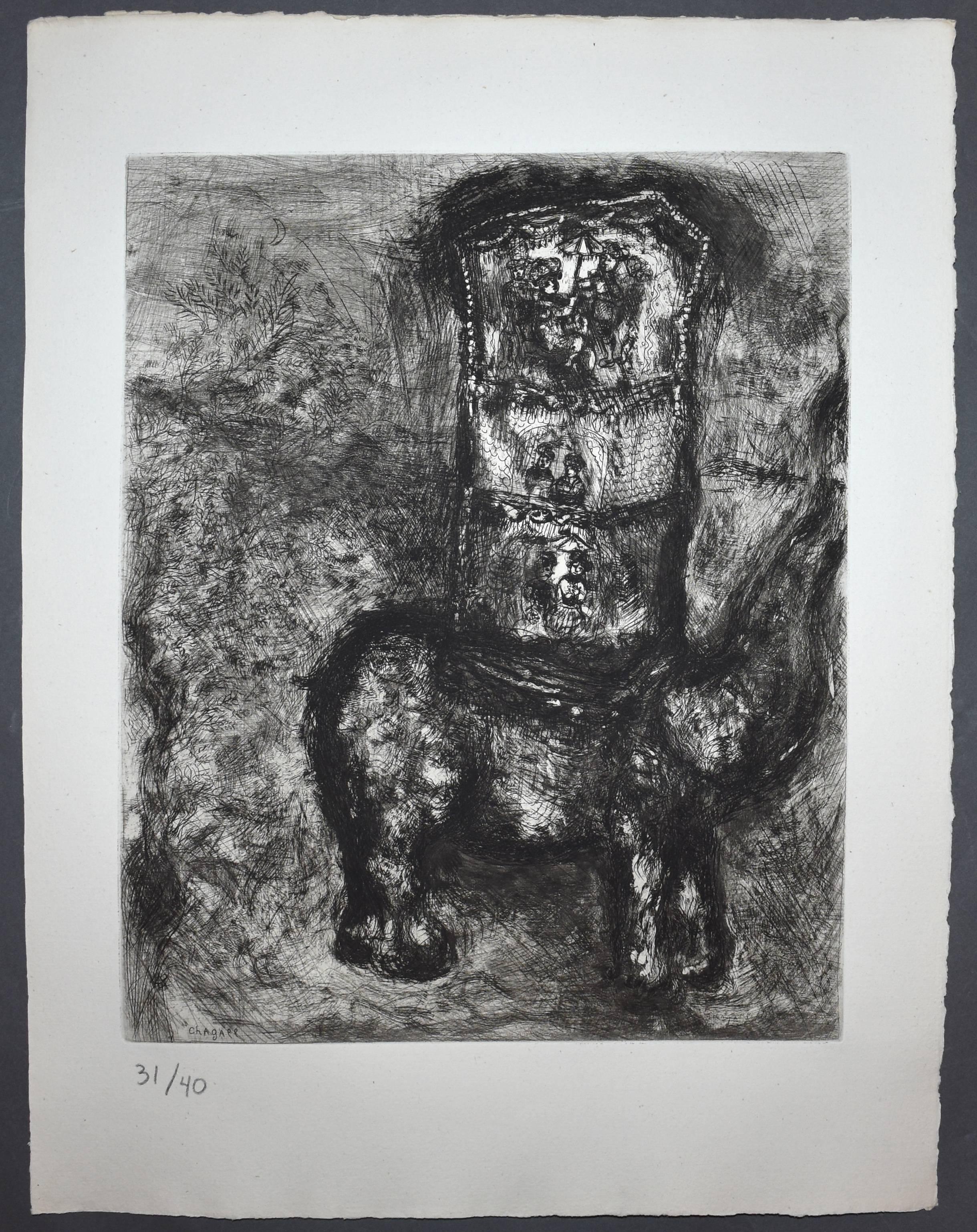 The Rat and the Elephant - Print by Marc Chagall
