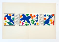 Henri Matisse Lithograph Print, Abstract, 1958, Cocquelicots, The Last Works