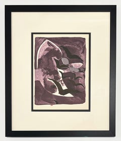 Litografía de Georges Braque, estilo moderno, 1964, «Les Oiseaux de Nuit»