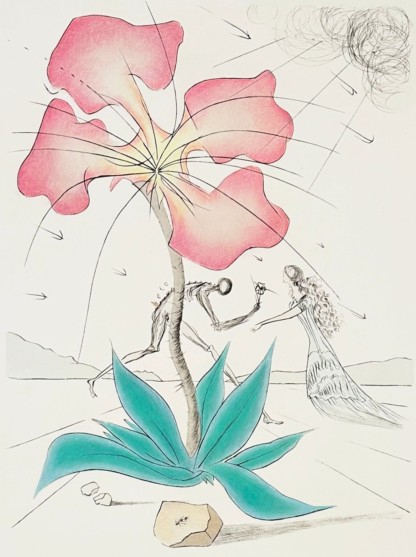 Salvador Dali Color Etching, Signed, 1973, The Twelve Tribes of Israel, Reuben