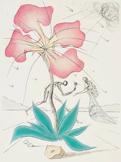 Gravure en couleurs de Salvador Dalí, signée, 1973, « Les douze tribus d'Israël », Ruben