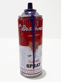 Sculpture à la bombe de Mr. Brainwash, art urbain, 2013, violet, art urbain
