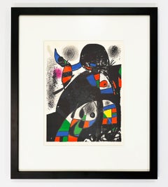 Litografía original de Joan Miró, «Homenaje a San Lázaro», 1975