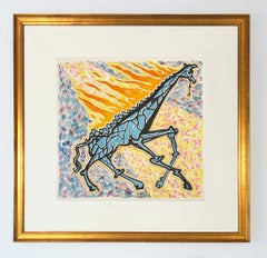 Lithographie en couleur de Salvador Dalí, signée, 1976, « La girafe en feu »