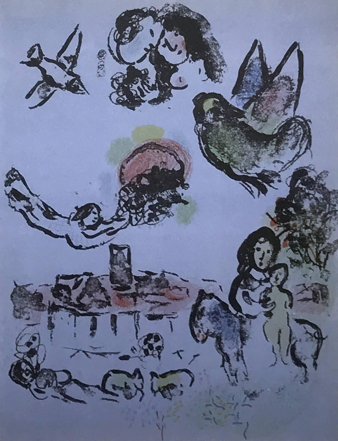 Nocturne at Vence - Print by Marc Chagall