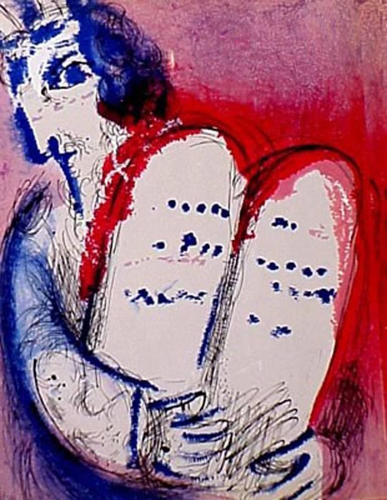 Marc Chagall Figurative Print - Moses III