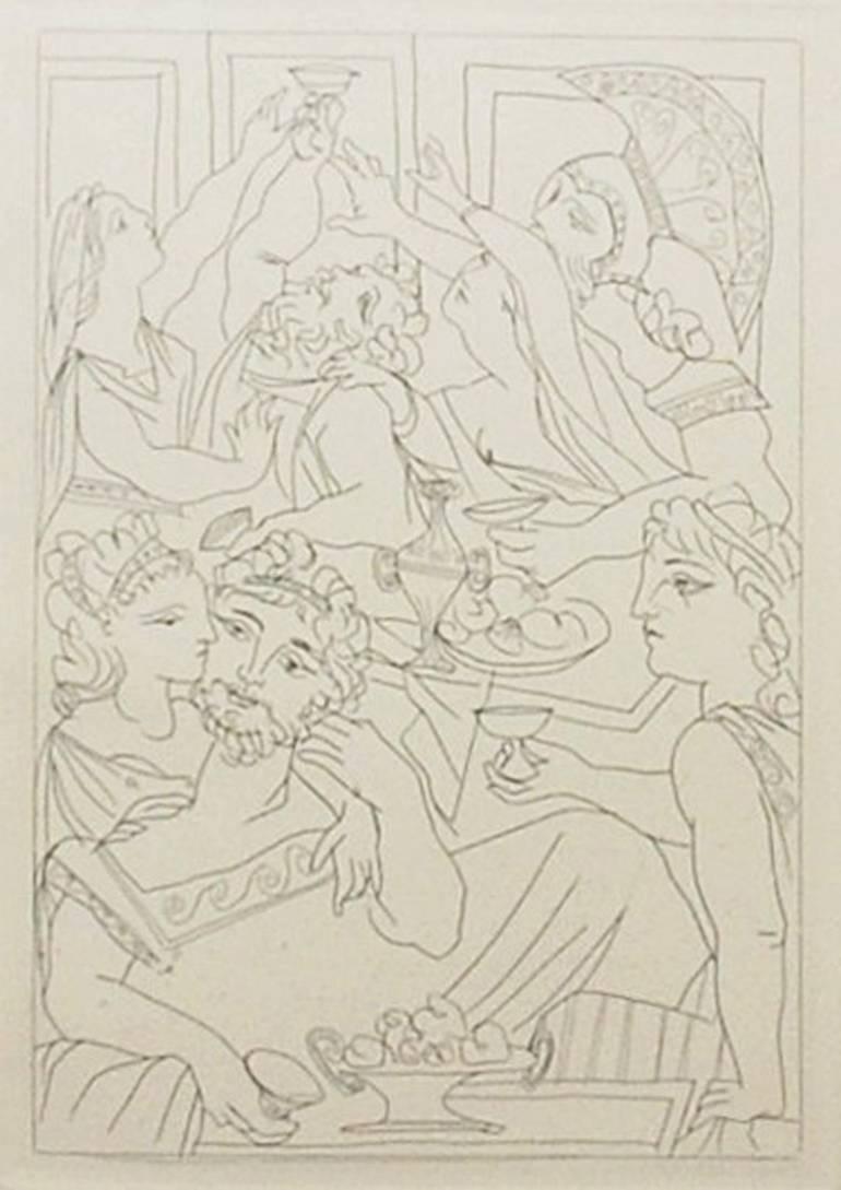 Pablo Picasso Figurative Print - Le Banquet, from Lysistrata