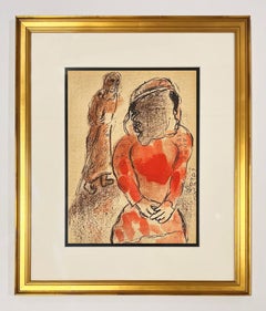Marc Chagall Lithograph, Unsigned, 1960, "Tamar, Daughter-in-Law of Judah"