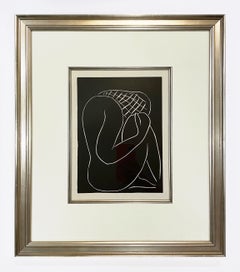 Linogravure d'Henri Matisse, Pasiphaé, 1944, planche 14 : Ténèbres de moi-même...
