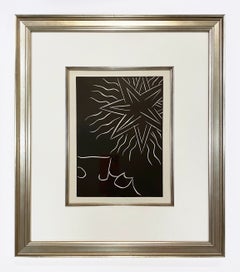 Linograbado de Henri Matisse, «Pasiphae», 1944, lámina 6: «Mais Soudain le Soleil...»