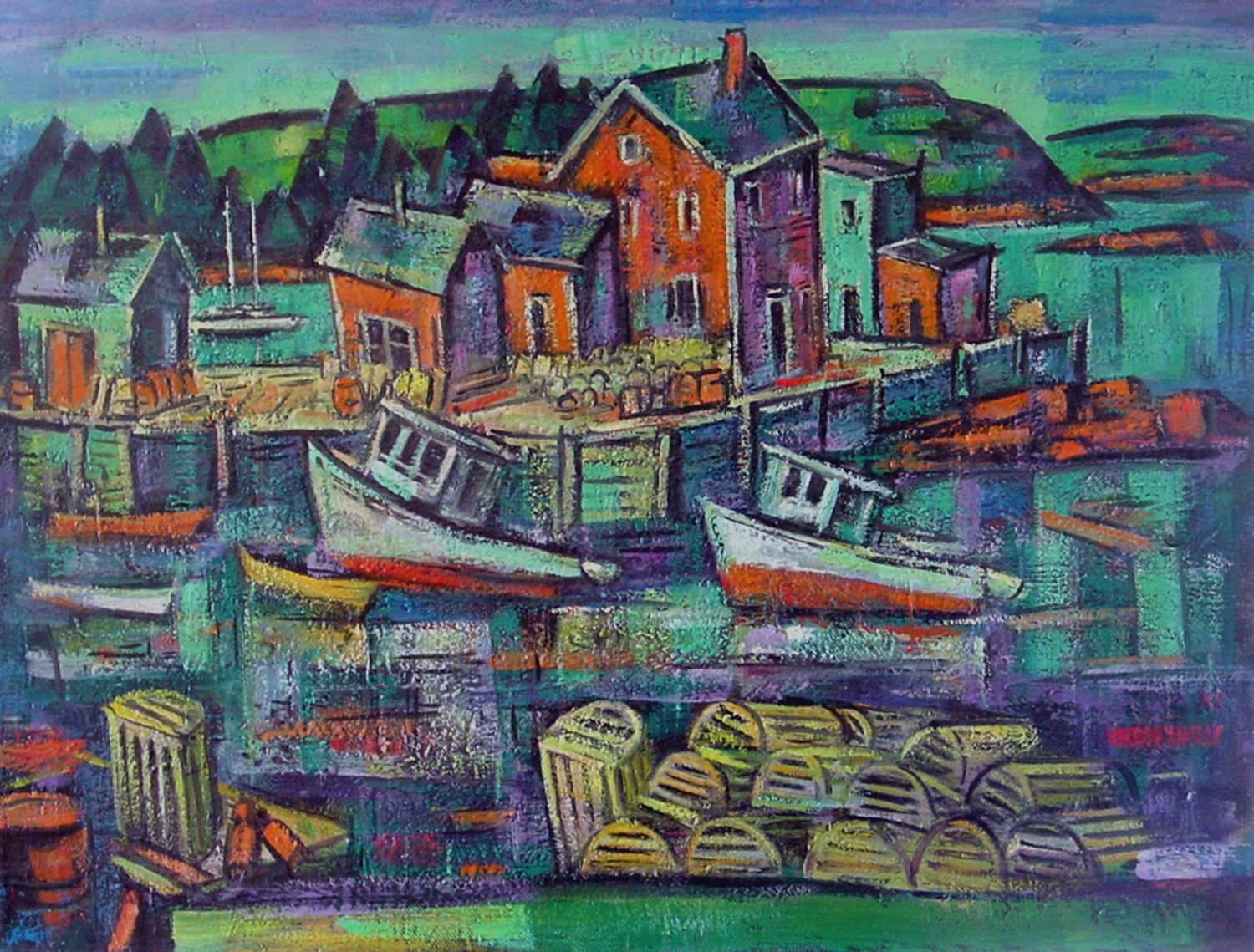 Emil Holzhauer Landscape Painting - Port Clyde