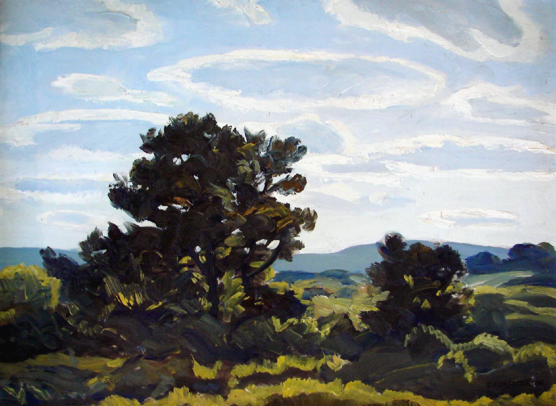 Clarence K. Chatterton Landscape Painting - Maine Afternoon