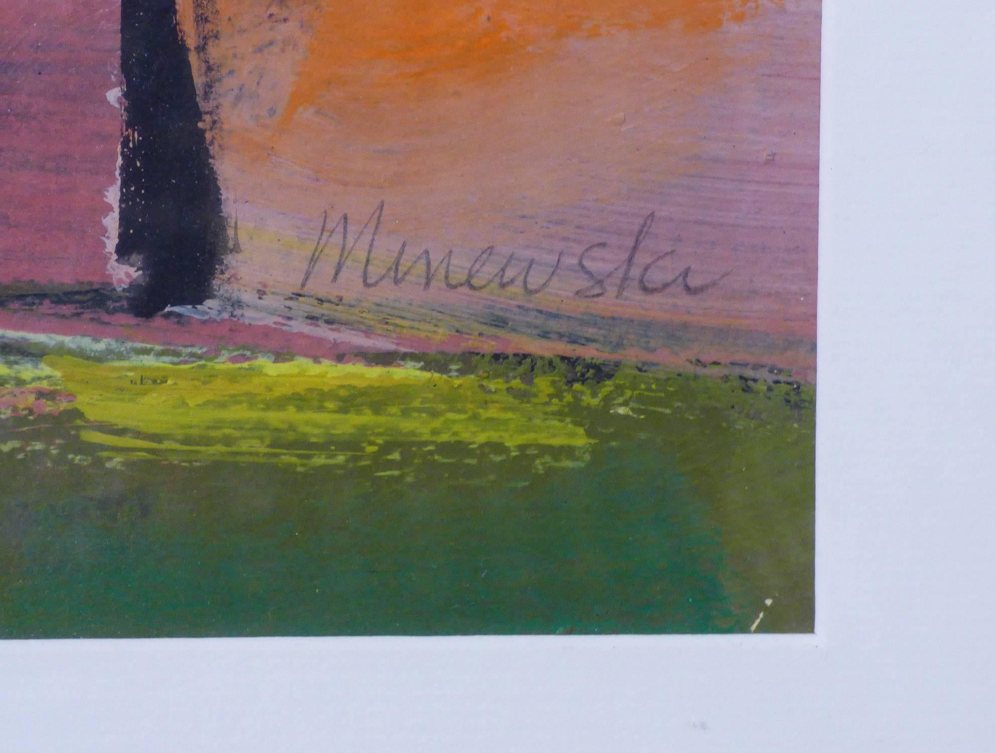 Monhegan Landscape - Painting by Alex Minewski