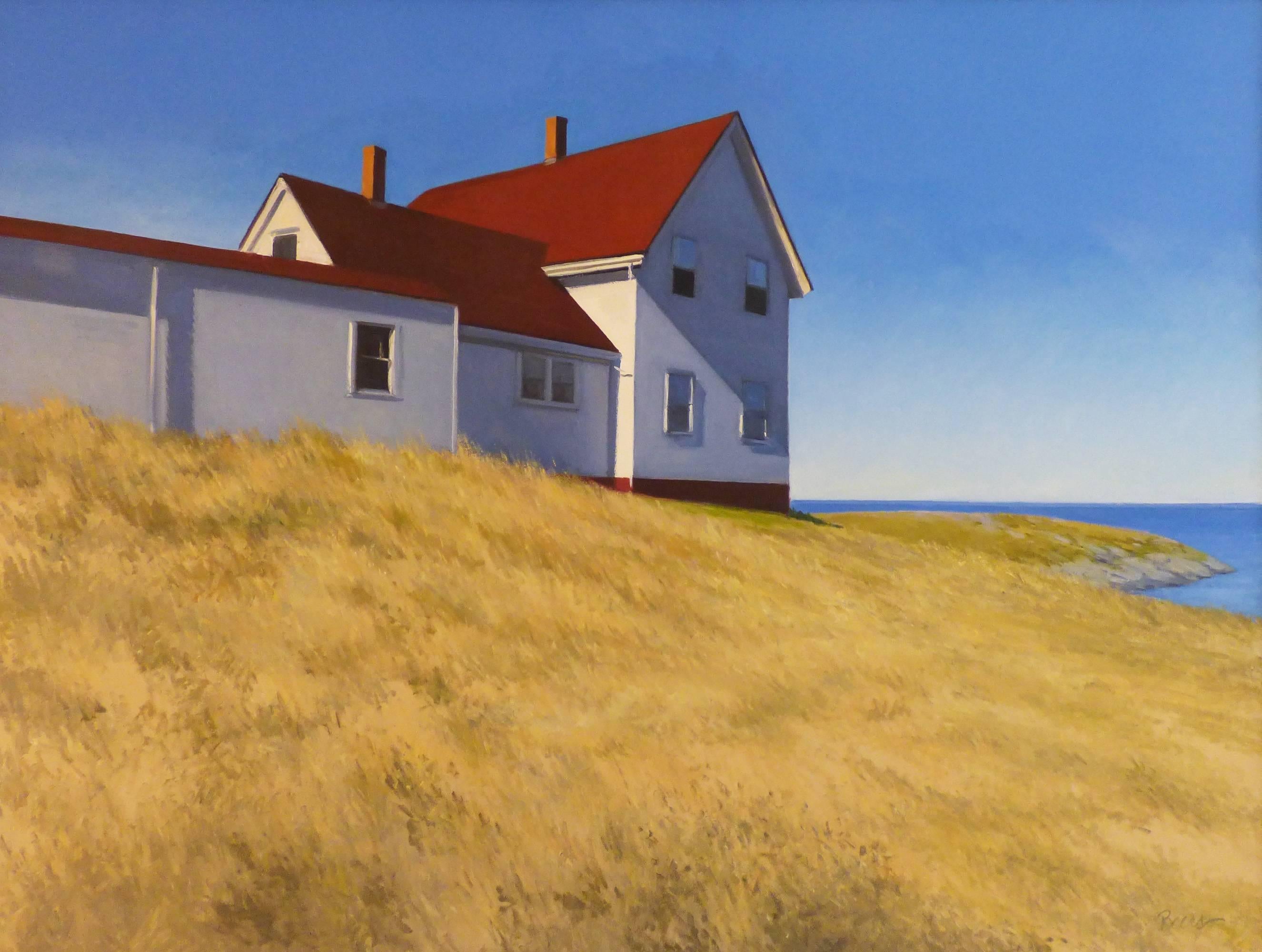 Kevin Beers Landscape Painting - The Lightkeepers House (Monhegan)