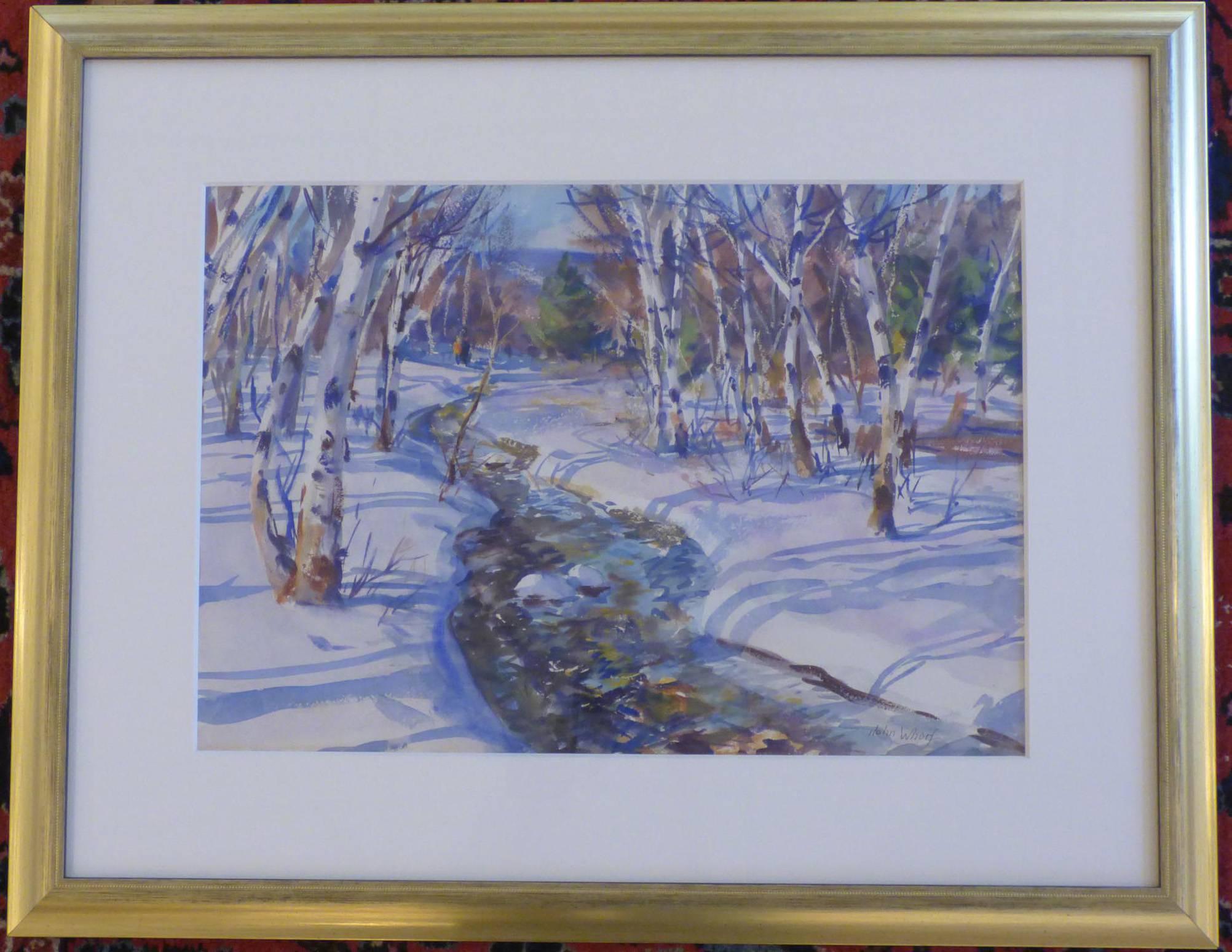 John Whorf Landscape Painting - Birches in Winter