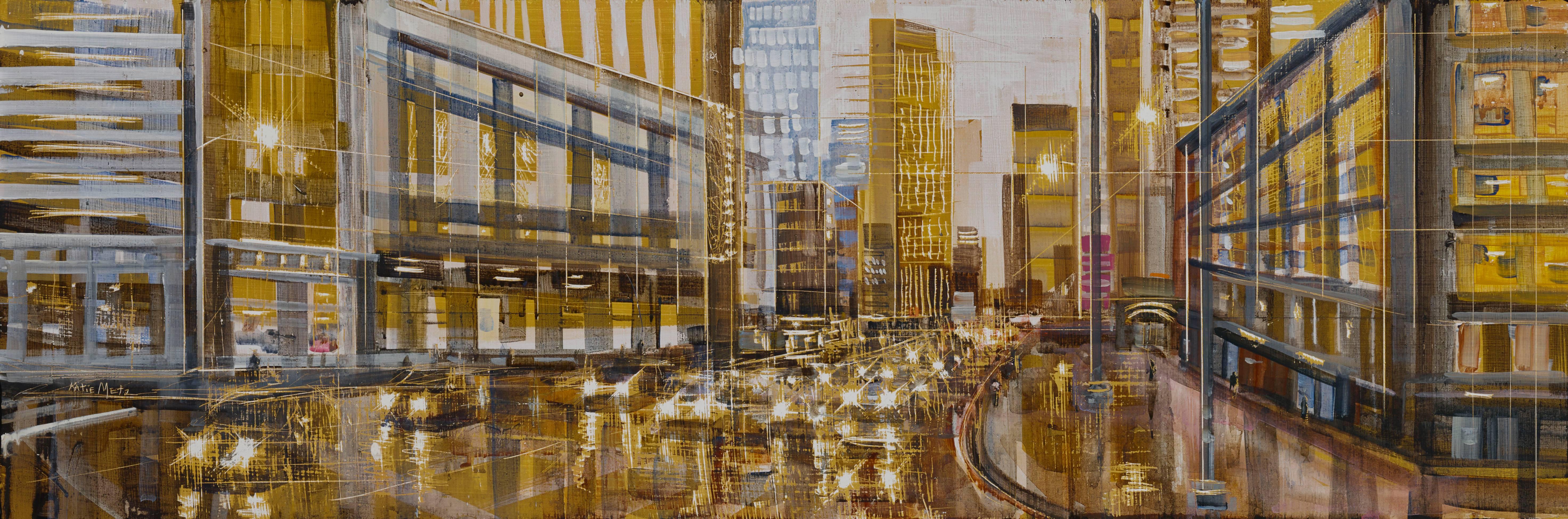 Katie Metz Landscape Painting - City  Connections 2