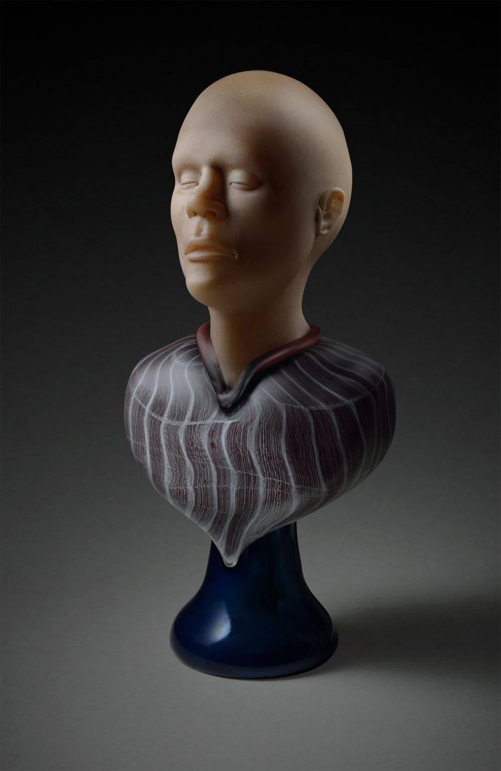 Ross Richmond Figurative Sculpture - Male Bust with Plinth