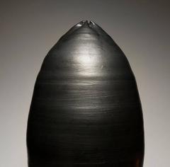 "CASING #43" - large hand-made black ceramic vessel (one-of-a-kind)