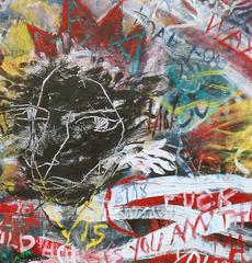 AS IF - colorful abstract painting with words