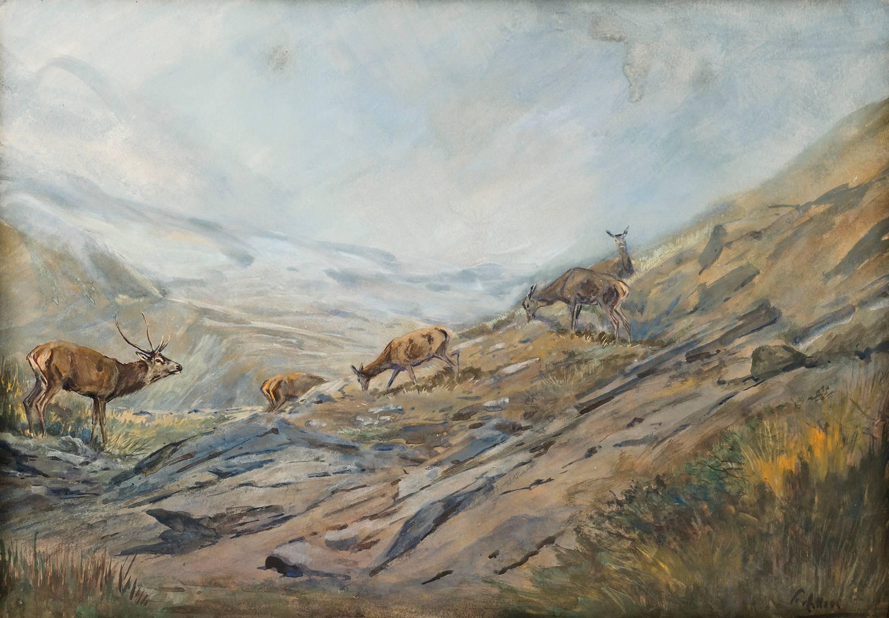Harold Frank Wallace  Animal Art - The grazing herd