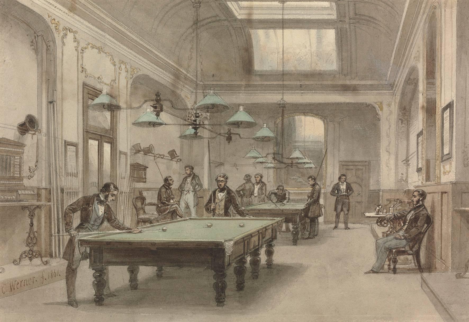 Carl Friedrich Heinrich Werner Interior Painting - THE BILLIARD ROOM