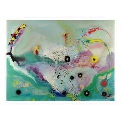 Untitled Signed Original Abstract Painting 1995
