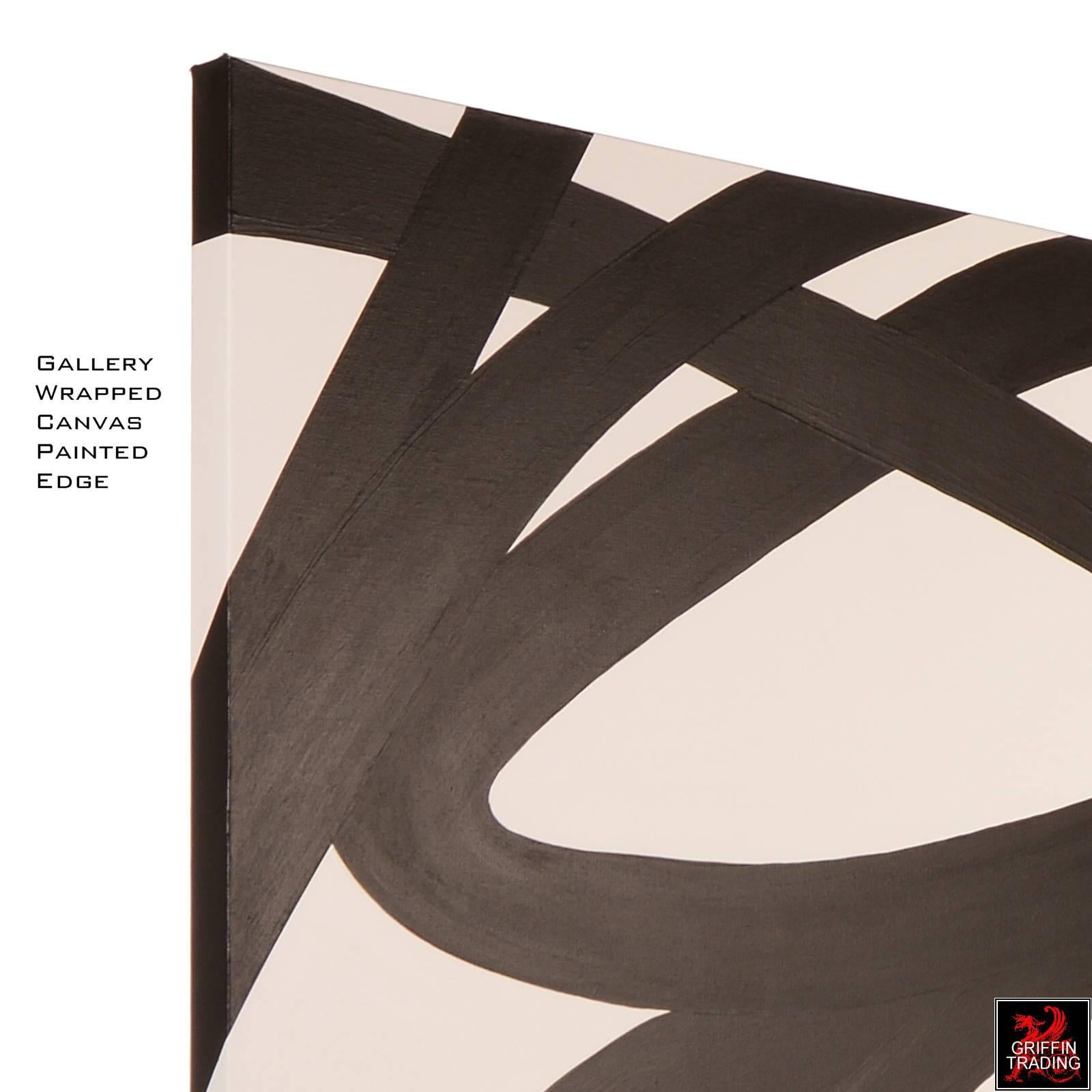 INTERCHANGE Black and White Abstract Painting For Sale 2