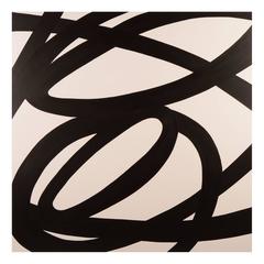INTERCHANGE Black and White Abstract Painting 6
