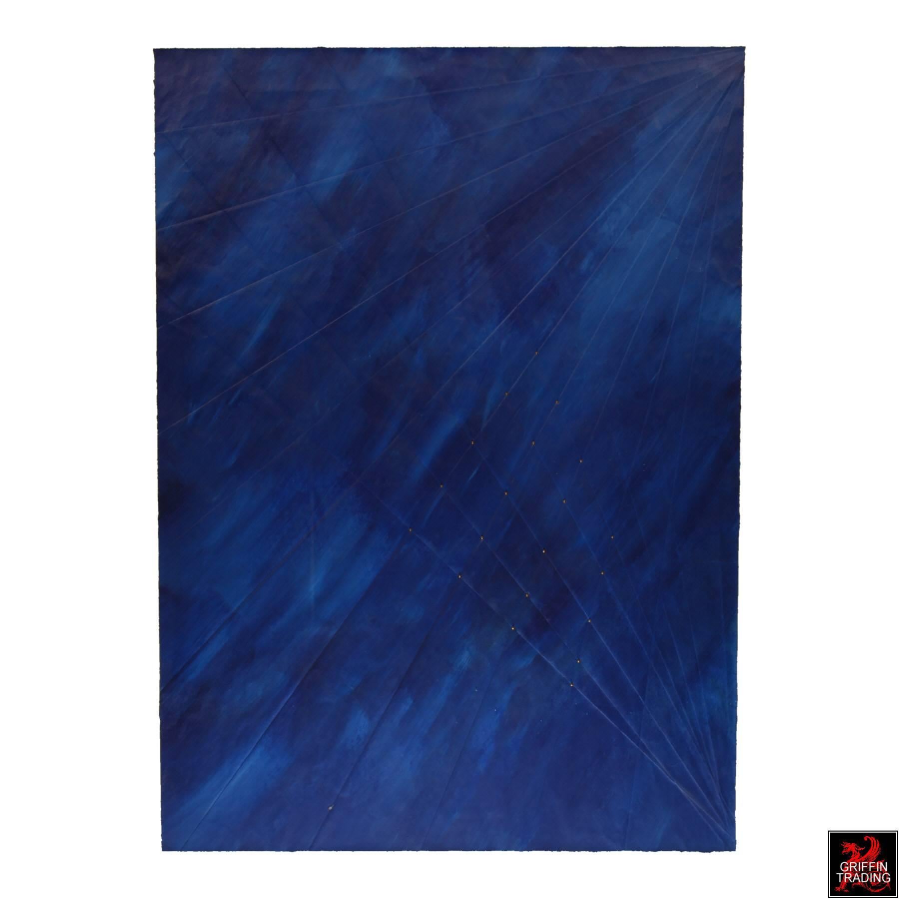 SAPPHIRE Signed Original Blue Abstract Painting by Harris Strong For Sale 3