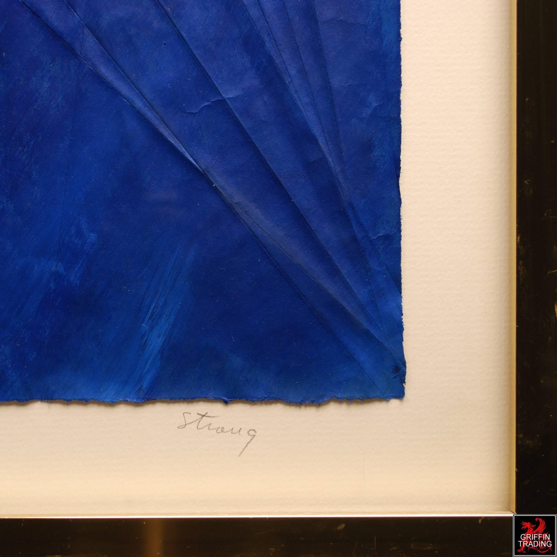 SAPPHIRE Signed Original Blue Abstract Painting by Harris Strong For Sale 7