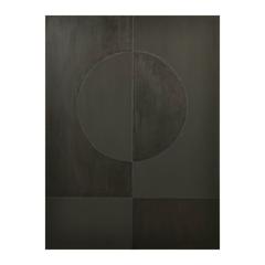 Eclipse in Double Black, Signed Original Geometric Painting on Canvas 3