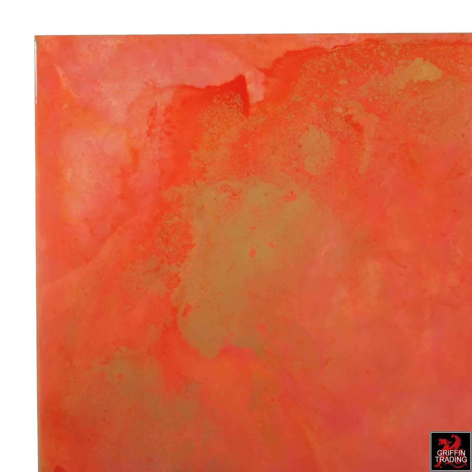 AN4 Orange, Gold and Resin Signed Original Abstract Painting For Sale 2