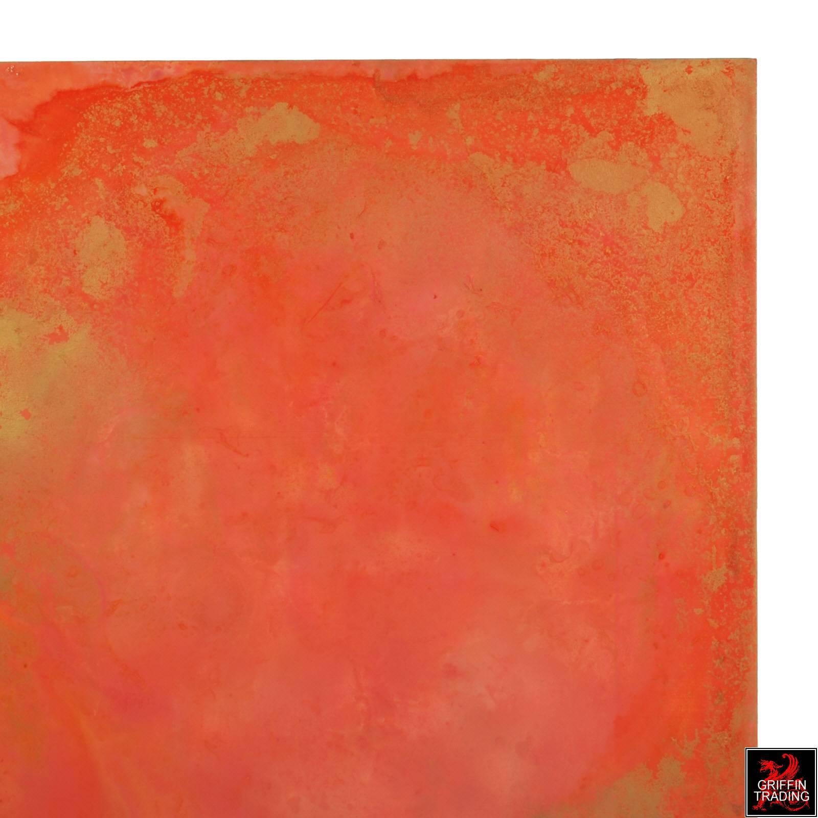 AN4 Orange, Gold and Resin Signed Original Abstract Painting For Sale 4