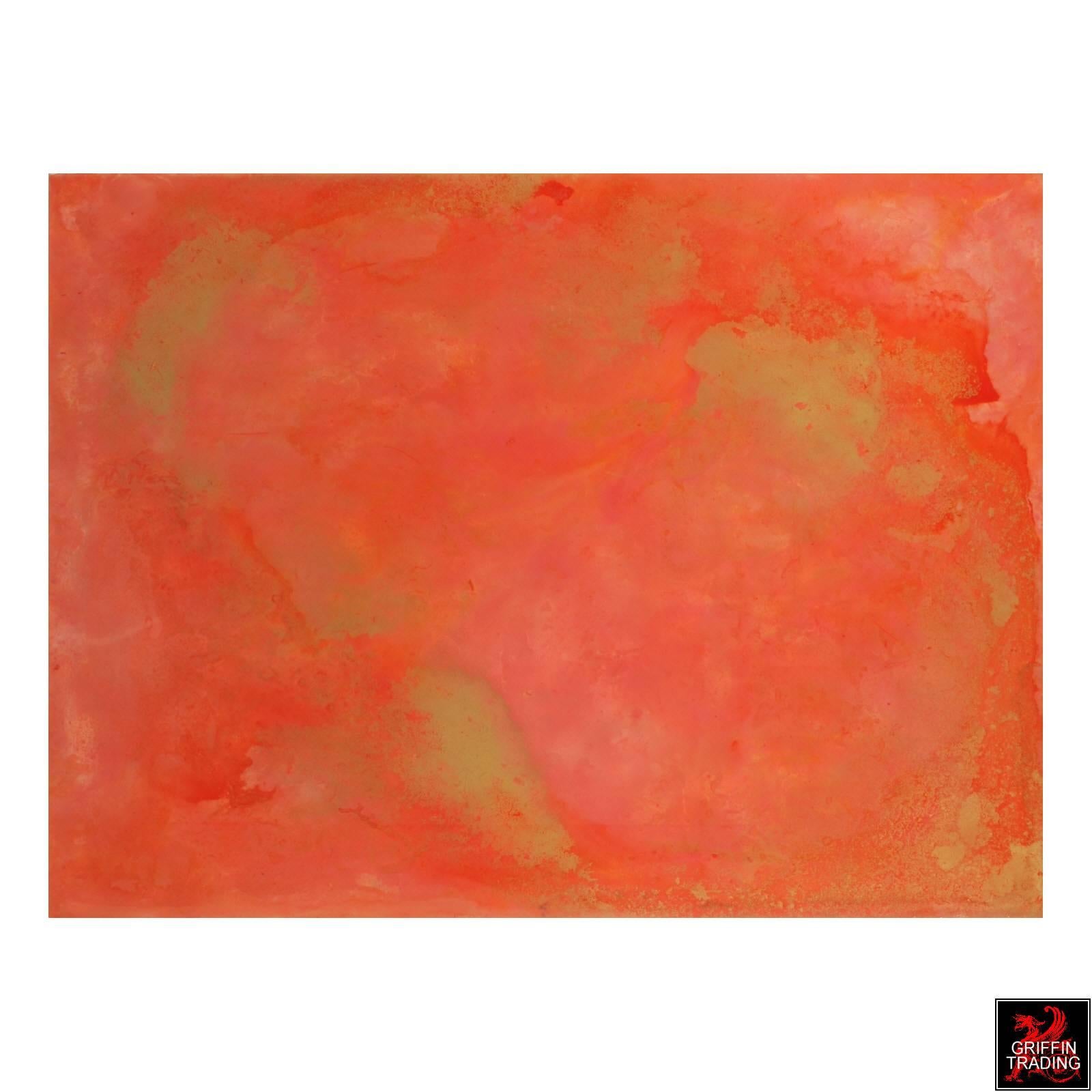 AN4 Orange, Gold and Resin Signed Original Abstract Painting For Sale 6